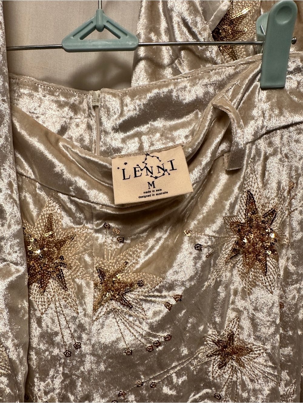 Lenni Crushed Velvet Embellished Two-Piece Set - Picture 4 of 5